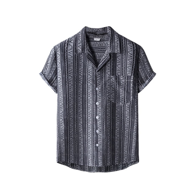 Qarigey Camisa de hombre de repuesto de verano, transpirable, lavable, reutilizable, Vintage, manga corta, Hawaii, camisas de moda, ropa Camisetas 3XL