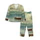 thumbnail image 1 of Balery Serene Coastal Blue Sky Conjunto de Pijama con Estampado para Mujer, Conjunto de Dos Piezas con Manga Larga, Ropa de Dormir Suave con Bolsillos, Pijamas Cómodos-Small, 1 of 7