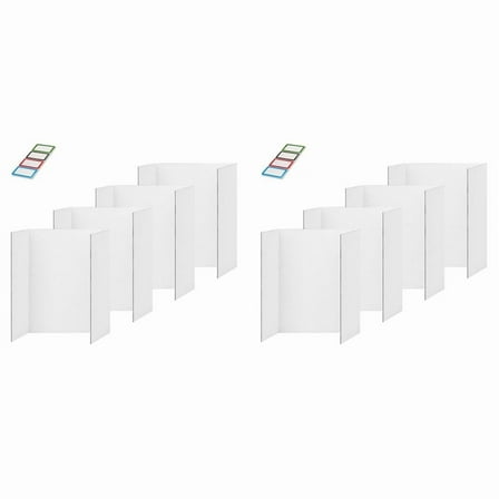 8 x 3 folding poster board 2 x sticker(Color is random, no specification is accepted)-White