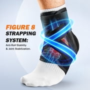 Whcool Adjustable Ankle Brace, Black, S