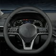thumbnail image 2 of Car Steering Wheel Cover Wheel Cover Protector Universal Car Accessory For Ford Edge 2015 2016 2017 2018 2019 -Dshape(Black Line)+Car Logo, 2 of 8