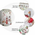 thumbnail image 5 of Fabric Shower Curtain, Christmas Xmas Tree Red Ball Snowman Cute Deer Poinsettia Bathroom Curtain with 12 Hooks Waterproof No Bad Odor Machine Washable Bath Curtains for Bathroom, Spa Room, 36"x72", 5 of 6