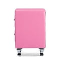 thumbnail image 3 of Silver Orchid  Heston Crystal Tufted Pink Upholstered Nightstand, 3 of 4