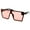 Pink, variant on grinderPUNCH Unisex Modern Oversize Yellow Color Tone Square Adult Sunglasses
