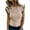 Light khaki, variant on Women Slim Fit Puff Sleeve Casual Knit Tops Ruffle Sweater Vest Tanks