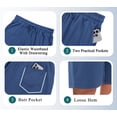 thumbnail image 5 of Rosvigor Womens Athletic Shorts High Waisted Sweat Shorts Loose Women Bermuda Shorts Cotton Long Shorts with Pockets, 5 of 7