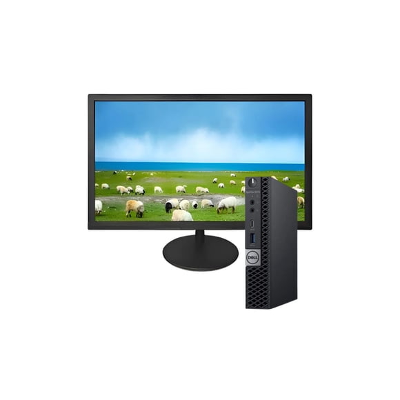 PC Dell Tiny 5070 con monitor de 20" , i3-9, 8gb de ram, 256gb de almacenamiento, REACONDICIONADO.