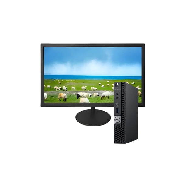 PC Dell Tiny 5070 con monitor de 20" , i3-9, 8gb de ram, 256gb de almacenamiento, REACONDICIONADO.