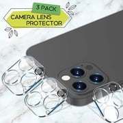 [3-Pack] For Rear Camera Lens of iPhone 12 Pro Max Tempered Glass Screen Protector, 9H, Anti-Scratch, Anti-Bubble, Anti-Fingerprint By NoCaze {Compatible for iPhone 12 Pro Max}