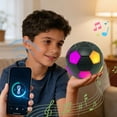 thumbnail image 4 of Portable Bluetooth speaker, 2026 soccer ball shaped speaker, supports Bluetooth 5.3, LED lights, XIP6 waterproof, TWS pairing, suitable for outdoor, home, travel, and gift giving scenarios., 4 of 6