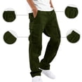 thumbnail image 2 of Dwellite Sweatpants for Mens Elastic Waist Hiking Trousers for Men Stretch Casual Cargo Pants with Pockets Army Green 3XL, 2 of 7