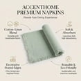 thumbnail image 3 of Accent Home 100% Cotton Linen Napkin Set of 12 18x18 inch Dinner Napkins - Washable Soft Premium Hotel Quality Reusable Napkins Perfect Table Napkins for Family Dinners, 3 of 10