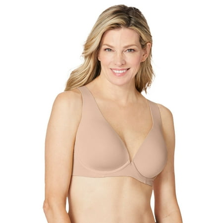 Catherines Women s Plus Size Uplifting Plunge Bra Color: Nude Size: 52 DDD