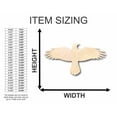 thumbnail image 2 of Unfinished Wood Flying Crow Shape - Bird - Wildlife - Craft - up to 46" DIY 10" / 1/8", 2 of 3