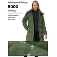thumbnail image 5 of WenVen Women's Winter Jacket Insulated Coat Waterproof Parka with Detachable Hood Army Green M, 5 of 11