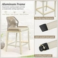 thumbnail image 4 of Dycanpo 26.5''H Counter Height Bar Stools Set of 4, Boho-Style Rattan Chairs - Cream, 4 of 7