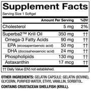 Equate Krill Oil Dietary Supplement, 350 mg, 65 Count, Compare to MegaRed®
