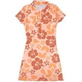 thumbnail image 4 of Women Short Sleeve T-Shirt Dress Casual Sexy V Neck Printing Flower Dress Plus Size, 4 of 5
