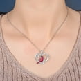 thumbnail image 6 of Cardinal Heart Pendant Necklace Delicate Bird Necklace, 6 of 6