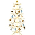 thumbnail image 3 of Best Choice Products 6ft Wrought Iron Ornament Display Christmas Tree w/ Easy Assembly, Stand - Gold, 3 of 9