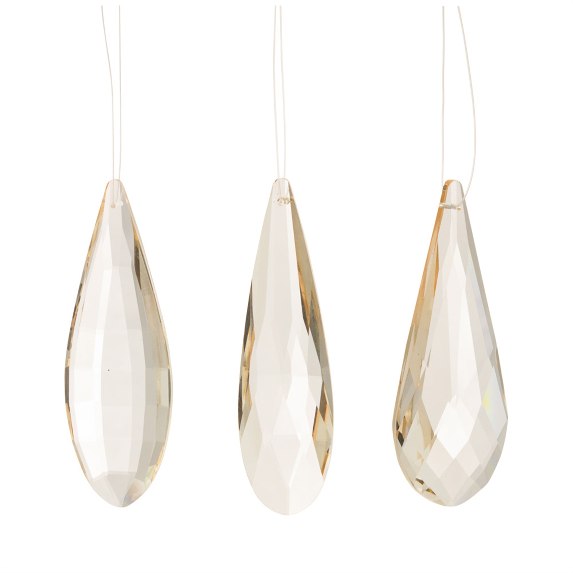 Prism Ornament (Set of 6) 4.75"H Glass