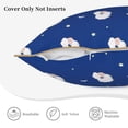 thumbnail image 3 of KLL Moon Lamb Decorative Throw Pillow Covers Velvet Soft for Couch Sofa Bedroom Living Room Outdoor (No pillow core)- 20"x20", 3 of 5