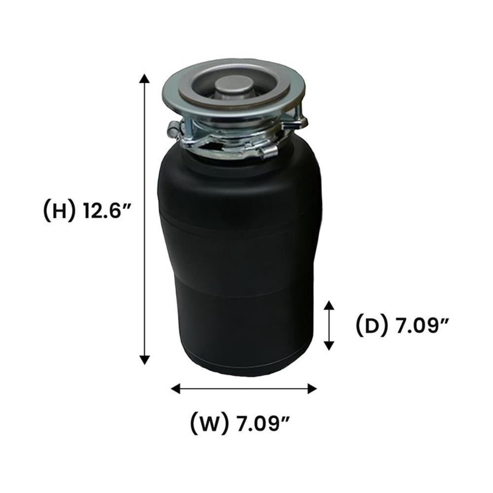 Pemberly Row Garbage Disposer 3/4HP ULTRA QUIET 65 dB 2 Stage Grinding 1700 rpm