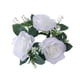 thumbnail image 2 of Anillos de vela Coronas Corona pequeña Pilar Portavelas Coronas florales Flor floral artificial Guirnalda para fiesta Pascua Mesa Acción de gracias , Blanco, 2 of 7