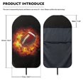 thumbnail image 7 of Chririnla Flaming Football Terry Cloth Car Seat Cover Sweating, Anti Slip Bucket Seat Protector for Vans and Cars, Machine Washable Towel Cover, 7 of 7