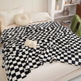 thumbnail image 3 of Throw Checked Large Polar Warm Soft Blanket Sofa Bed Car GX Travel, 3 of 9