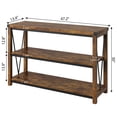 thumbnail image 1 of GloryStar Farmhouse Entryway Table,47 Inch Narrow Long Console Table with Storage, 3 Tier Wood Console Table for Living Room, 1 of 9