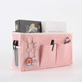 thumbnail image 3 of Bedside Caddy, 2 Pack Bedside Organizer Caddy Hanging Storage for Dorm Rooms Bed Rails Bunk Hospital Beds Crib (Pink), 3 of 5