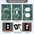 thumbnail image 3 of Yayeee Toggle Light Switch Wall Plate 1-Gang 4.5"x2.7" Home Decorative Outlet Cover, Green Forest Pattern, 3 of 7