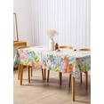 thumbnail image 3 of Easter Rectangle Tablecloth, Spring Farmhouse Watercolor Bunny Eggs Wood Grain Waterproof & StainResistant Tablecloth, Washable Oil-proof Table Cover for Dining/Party/Wedding/Camping/Buffet 54x108 In, 3 of 9