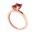 thumbnail image 2 of Solitaire Engagement Ring for Women - 1ct Natural Garnet in 14K Rose Gold Promise Ring, 2 of 6