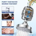 thumbnail image 4 of Cabezal de ducha con filtro de 20 etapas con cabezal de ducha con modo para agua dura desmontable Water So Silver, Silver, 4 of 5