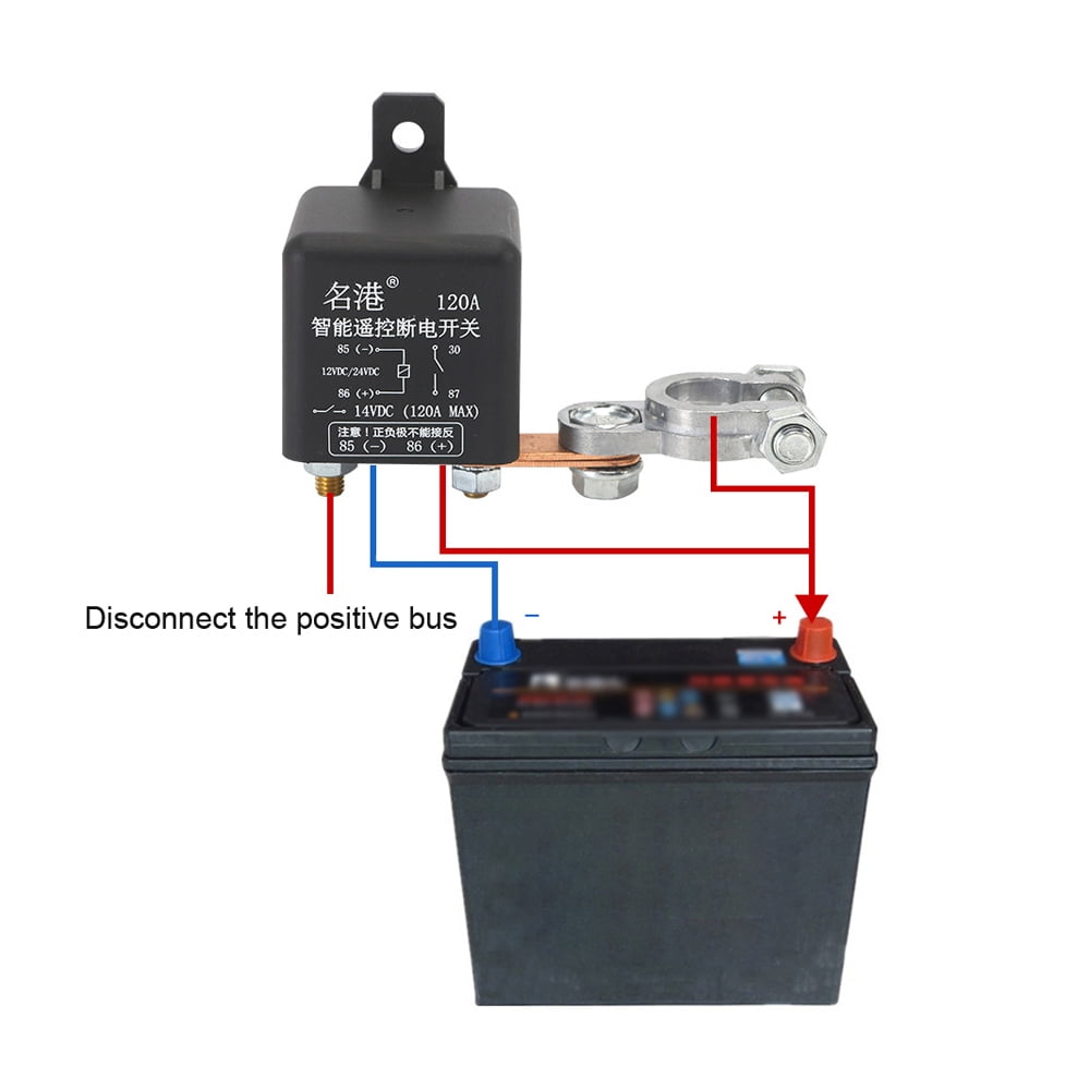 Anself Car Auto Universal Wireless Remotes Control Battery Switch Intelligent Switch Relay Car Battery Disconnect Cut Off Isolator Switch