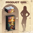 thumbnail image 3 of Stained Glass Style Dresser for Bedroom with 4 Storage Drawers Illuminated Sunset Sea Scene Dressers Chest of Drawers Steel Framed Fabric Closet Organizers for Nursery Entryway Housewarming Gift, 3 of 8