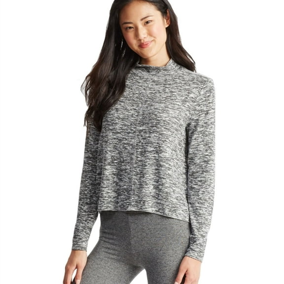 Aeropostale Womens Marled LS Pajama Sleep T-shirt, Grey, Juniors, Medium
