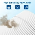 thumbnail image 6 of 2 Pack 12020 Filter Replacement Compatible with Clorox Air Purifiers Fit for Clorox Tabletop Air Purifier Model 11020 & 11021 True HEPA Filter, Small Rooms Up to 200 Sq. Ft. Capacity, 6 of 7