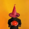 thumbnail image 4 of Hwkond Halloween Witch Hats, Halloween Hat Children Adult Party Dance Up Witch Hat,Red, 4 of 7