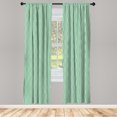 thumbnail image 2 of Ambesonne Chevron Curtains, Zigzags Swirly Lines Art, Pair of 28"x95", Fern Green and White, 2 of 4