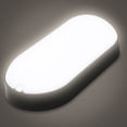 thumbnail image 1 of Lámpara de techo LED ovalada para baño, 15 W, resistente a la humedad, IP54, para habitaciones húmedas, accesorio de baño negro resistente a la humedad, 1 of 5