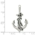 thumbnail image 3 of Sterling Silver Antiqued Anchor and Rope Pendant Charm, 3 of 4