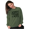 thumbnail image 3 of US Army Wife Military Star Logo Women Crewneck Sweatshirt Brisco Brands S, 3 of 6