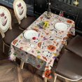thumbnail image 2 of Fun Halloween Pattern Rectangle Tablecloth 60"x102",Waterproof Polyester Rectangle Table Cloth, Wipeable Spillproof Polyester Tablecloth for Dining, Camping, Indoor and Outdoor, 2 of 6