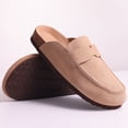 thumbnail image 4 of Zapatillas de corcho Zuecos para mujer Zapatillas de corcho de moda para hombre Zapatillas planas suaves para interiores Zuecos de gamuza de vaca Zapatos de playa para exteriores, 4 of 6
