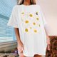 thumbnail image 1 of Fiudx Ofertas de La Semana Camisetas Informales con Estampado de Flores para Mujer, Camisetas Extragrandes de Manga Corta, 1 of 7