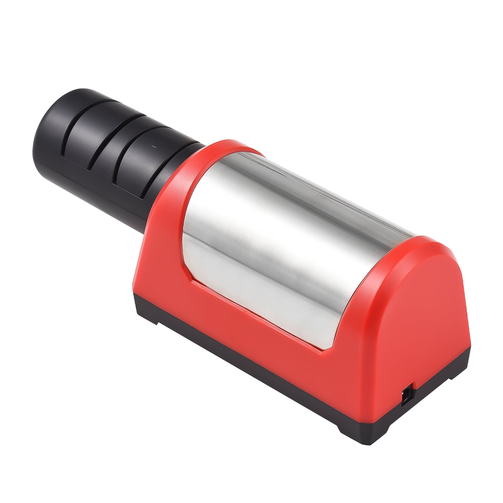 Yajisi 2 Stage Electric Knife Sharpener for Kitchen Knives and Ceramic Knives, Portable Auto Sharpening Tool with 600 & 1000 Grit Diamond Stone, Replaceable Head, Red/Black, 9.84 inches / 25 cm