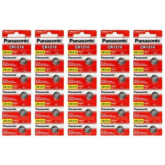 Panasonic CR1216 3V Lithium Coin Battery - 25 Pack   FREE SHIPPING!